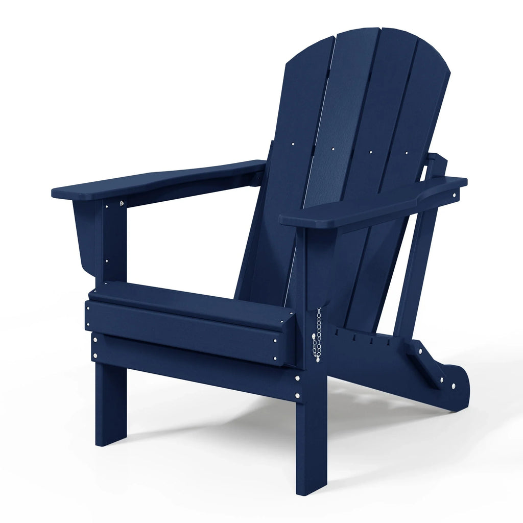 Polytrends Laguna Fade Resistant All Weather Outdoor Patio Folding Adirondack Chair