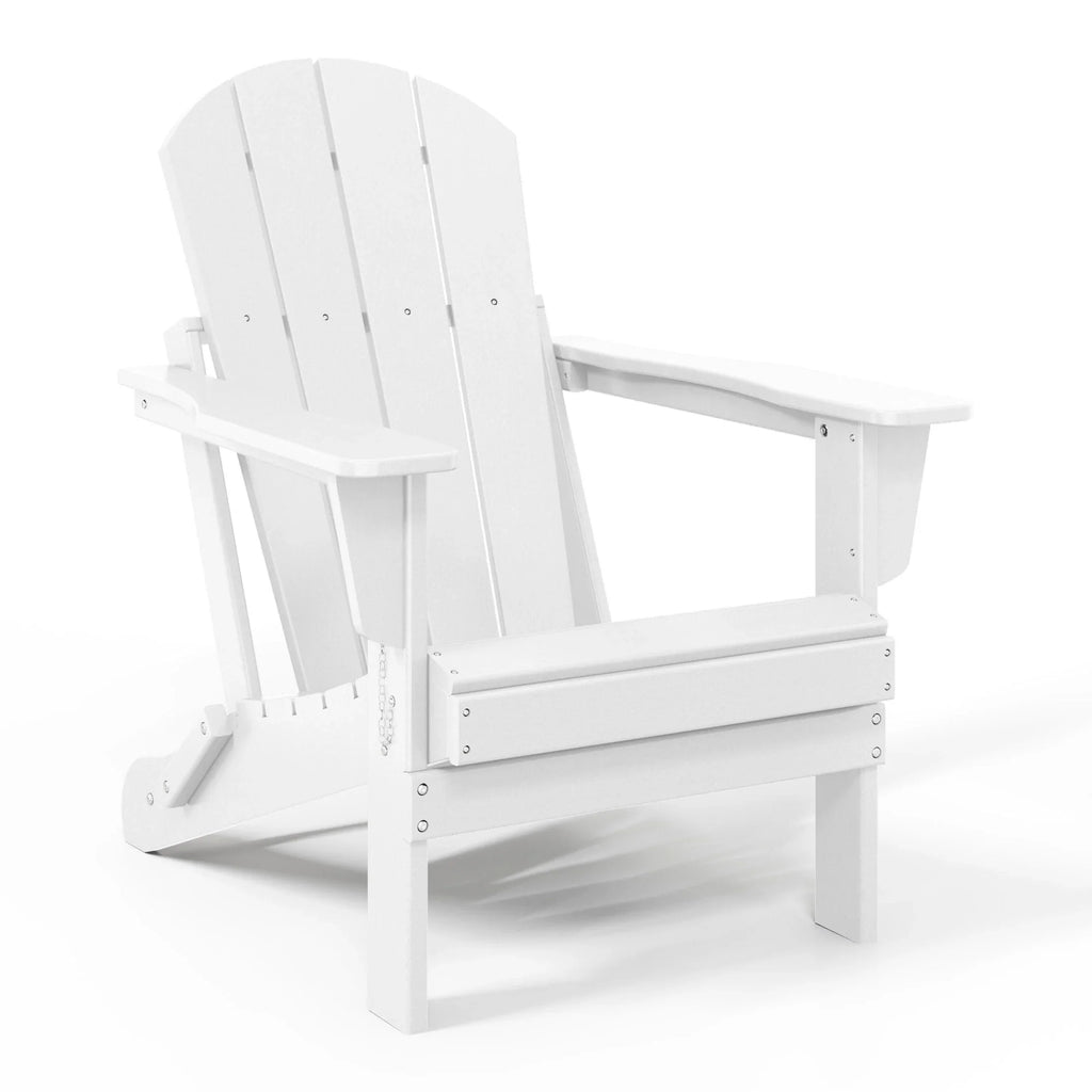 Polytrends Laguna Fade Resistant All Weather Outdoor Patio Folding Adirondack Chair