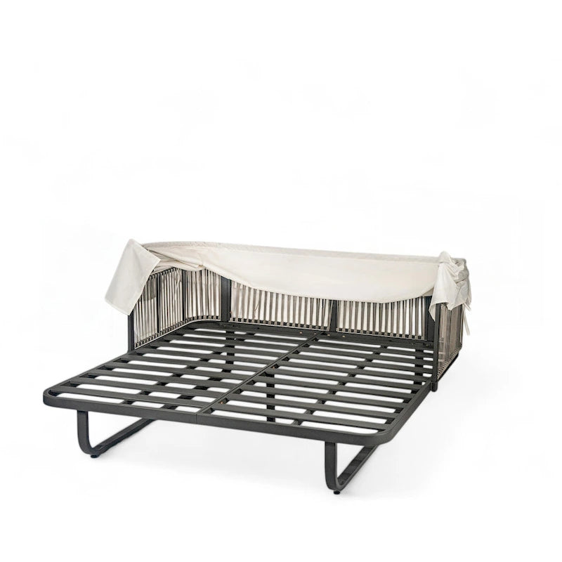 57 Lit de repos pour terrasse extérieure en rotin