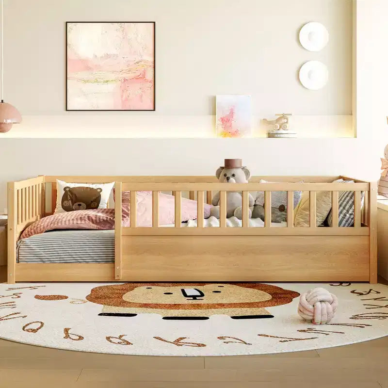 Lit GDFStudio Rowan en pin avec barrière de sécurité très haute
