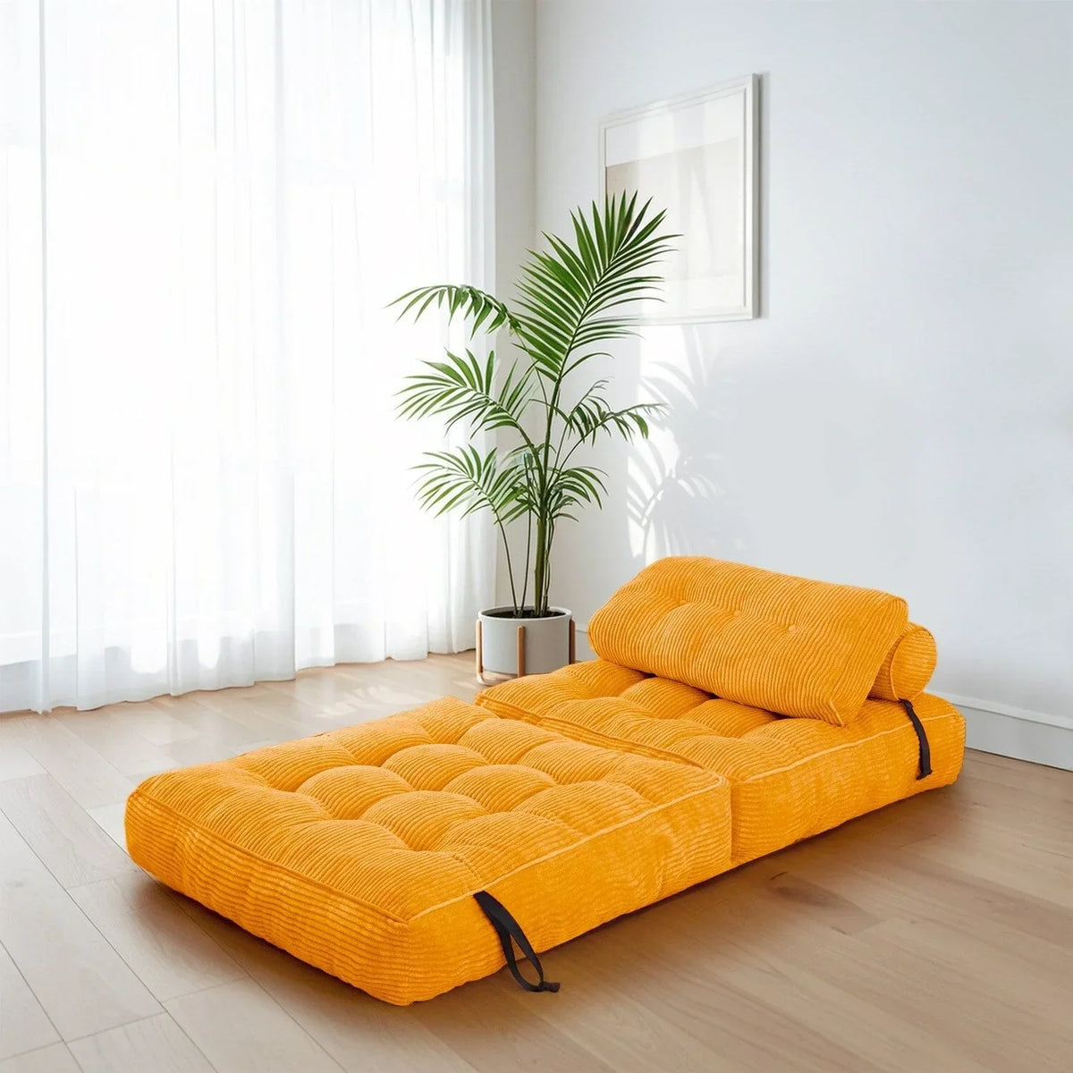 8 Corduroy Folding Couch Sofa Bed,Single