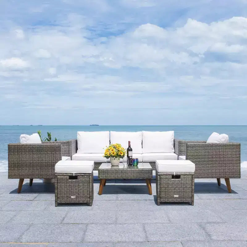Presla 6 Piece Living Set - Indoor/Outdoor - PAT7715 - Safavieh