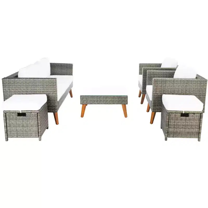Presla 6 Piece Living Set - Indoor/Outdoor - PAT7715 - Safavieh