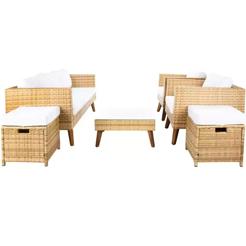 Presla 6 Piece Living Set - Indoor/Outdoor - PAT7715 - Safavieh
