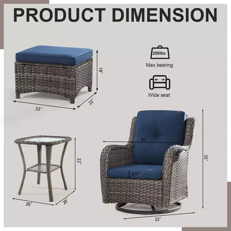 UPTIOT 5-Piece Seating Group with Cushions