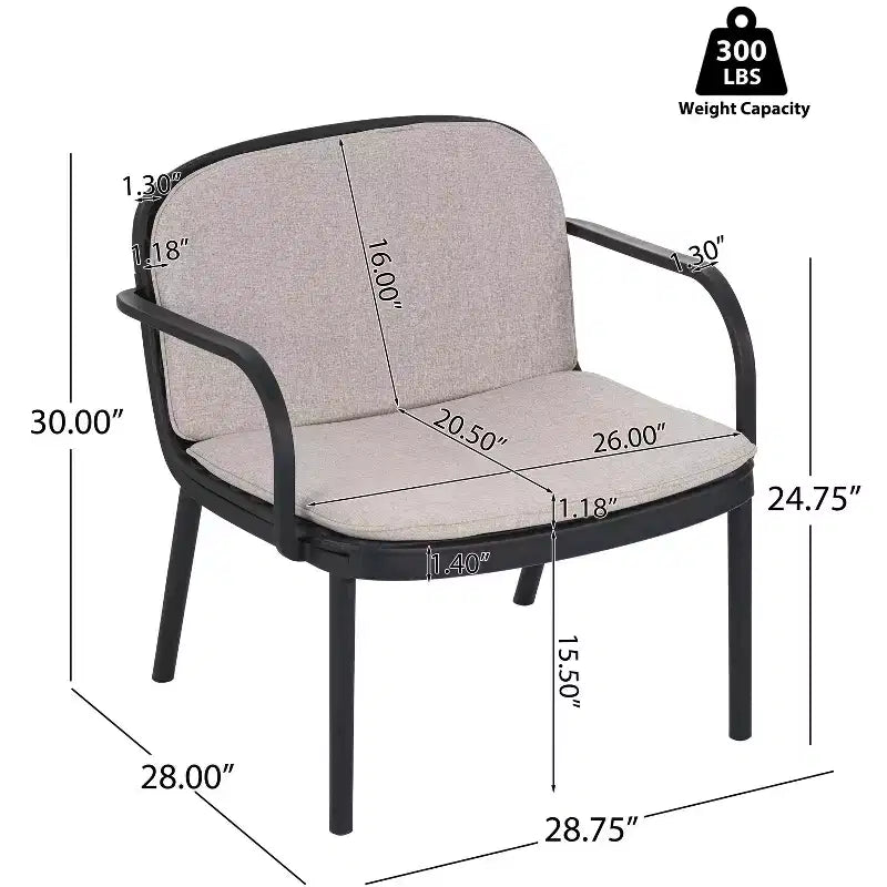 Christopher Knight Home Gunda Outdoor Modern 3 Pieces Polypropylene Upholstered Loveseat and Chair Set