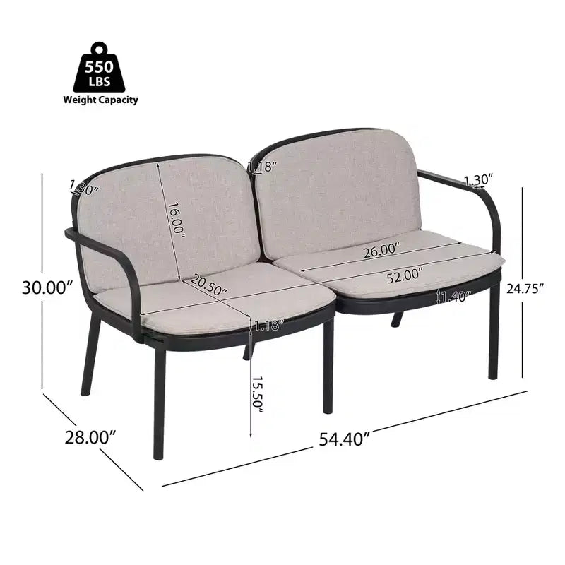 Christopher Knight Home Gunda Outdoor Modern 3 Pieces Polypropylene Upholstered Loveseat and Chair Set