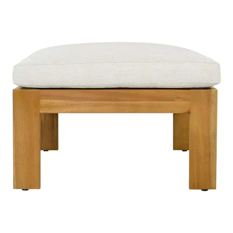 Christopher Knight Home Norman 5 Pieces Outdoor Slat Design Acacia Wood Upholstered Seating Set