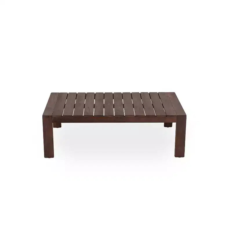 Scott Living Doris 4 Piece Outdoor Rustic Slat Design Acacia Wood Upholstered Seating Set