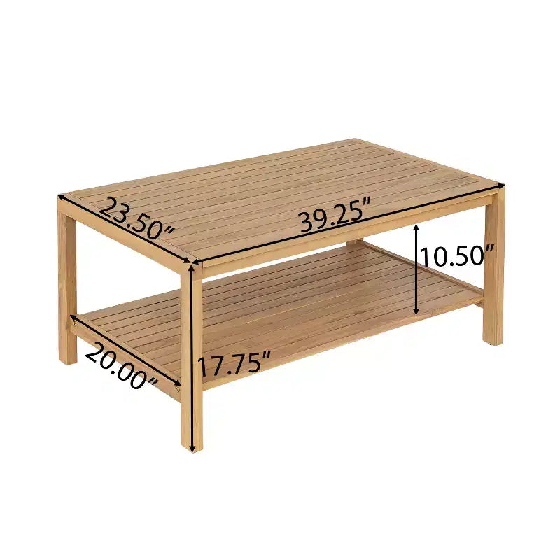 Christopher Knight Home Fraser 4-Piece Patio Slat Design Acacia Wood Upholstered Seating Set