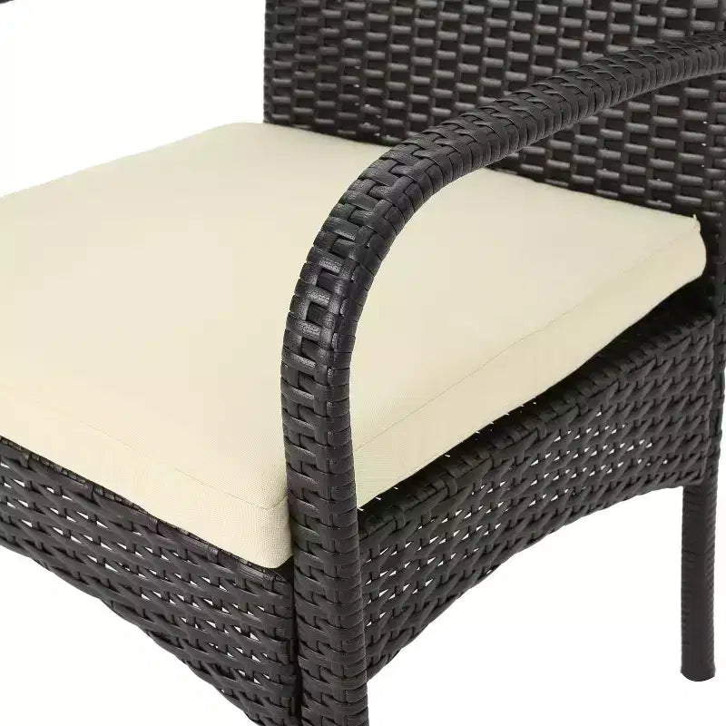 Christopher Knight Home Caraga Outdoor Acacia Wood and Wicker 7 Piece Dining Set with Cushion