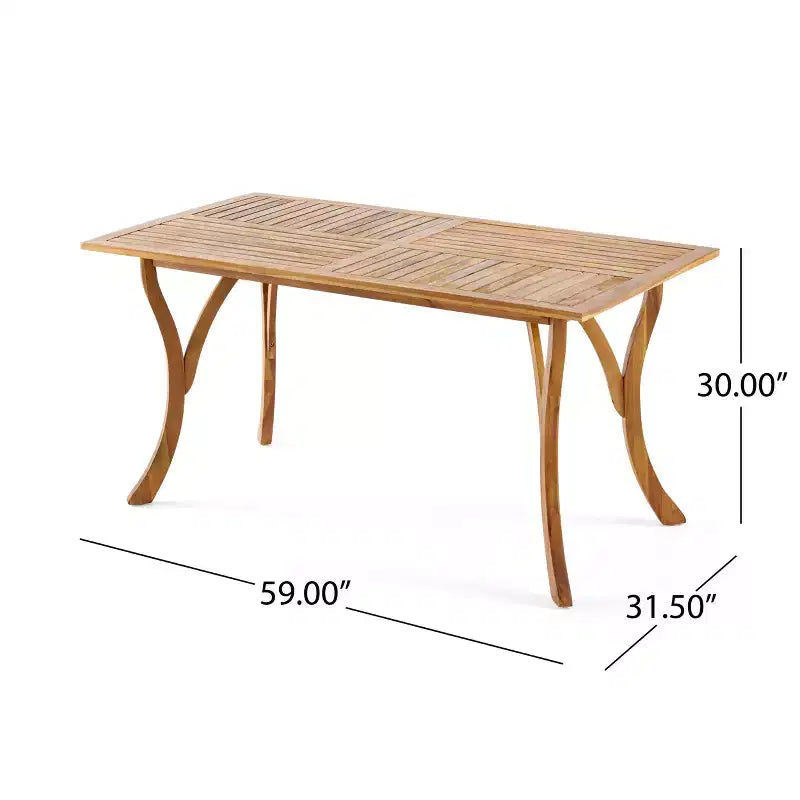 Christopher Knight Home Caraga Outdoor Acacia Wood and Wicker 7 Piece Dining Set with Cushion