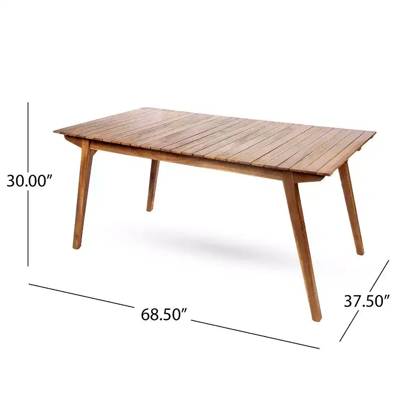 Christopher Knight Home Saba Outdoor Wicker and Acacia Wood 7 Piece Dining Set with Cushion