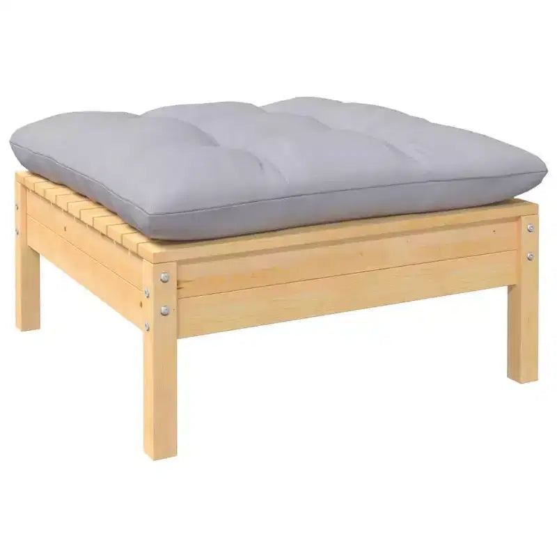 vidaXL Garden Lounge Set Grey cushions