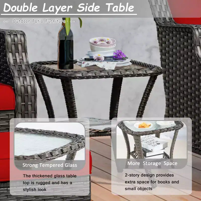 UPTIOT 6-Pieces Wicker Outdoor Patio Furniture Sets