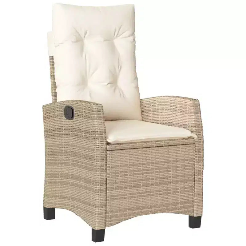 vidaXL Patio Dining Set with Cushions - Poly Rattan