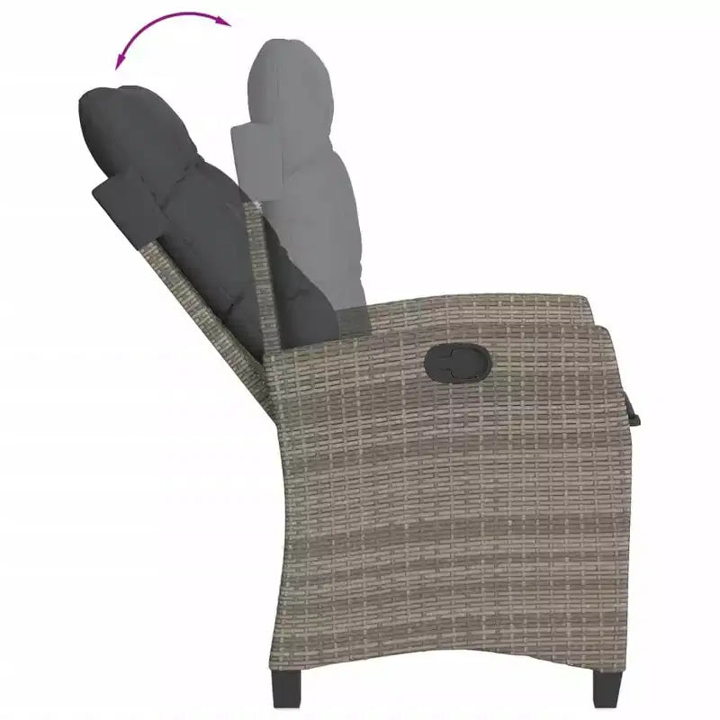 vidaXL Trendy Poly Rattan Patio Dining Set