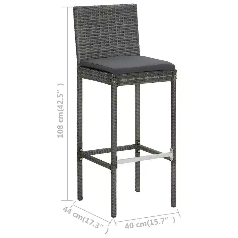 vidaXL Modern Outdoor Dining Set with Cushions - Choose Your Color