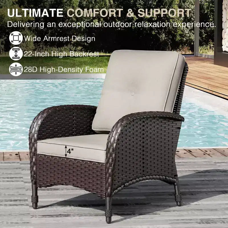 UPTIOT Outdoor Fire Pit Lounge Set with 4 Chairs, Sofa & Weatherproof Design for Ultimate Patio Entertaining