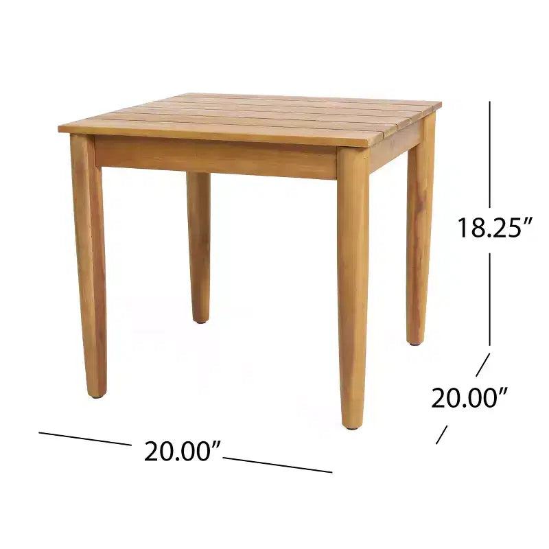 Christopher Knight Home Darika Modern 2 Piece Acacia Wood Patio Swivel Chair and End Table Set