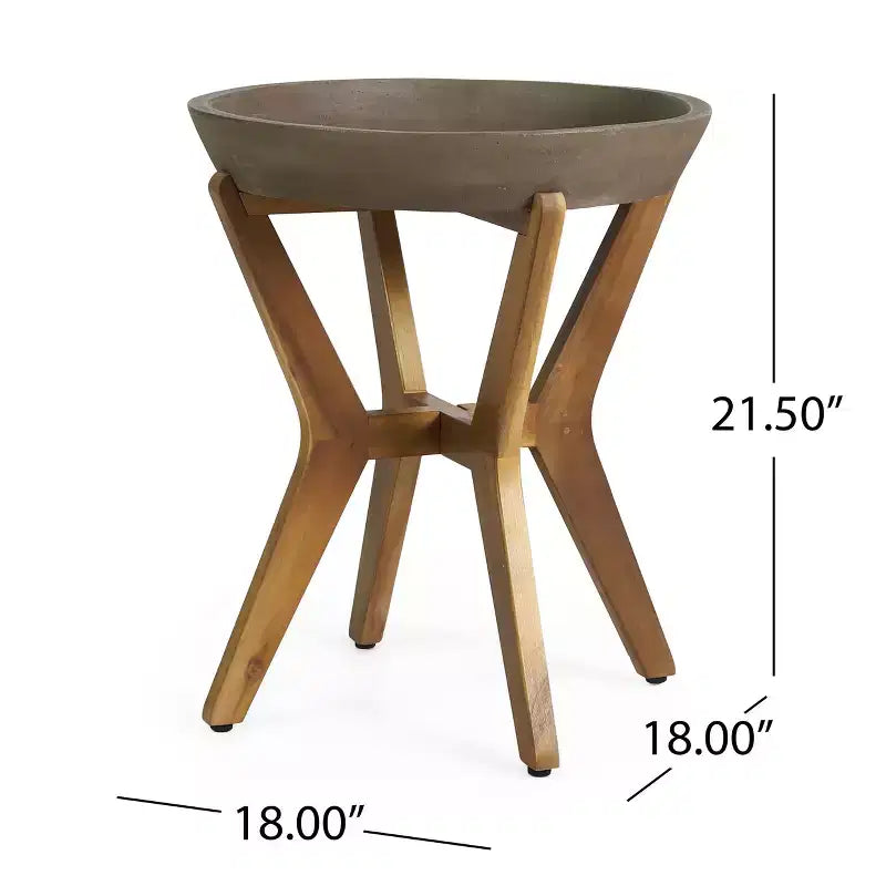 Christopher Knight Home Wei Modern 2 Piece Acacia Patio Swivel Chair and Side Table Set with Handwoven Rope Design