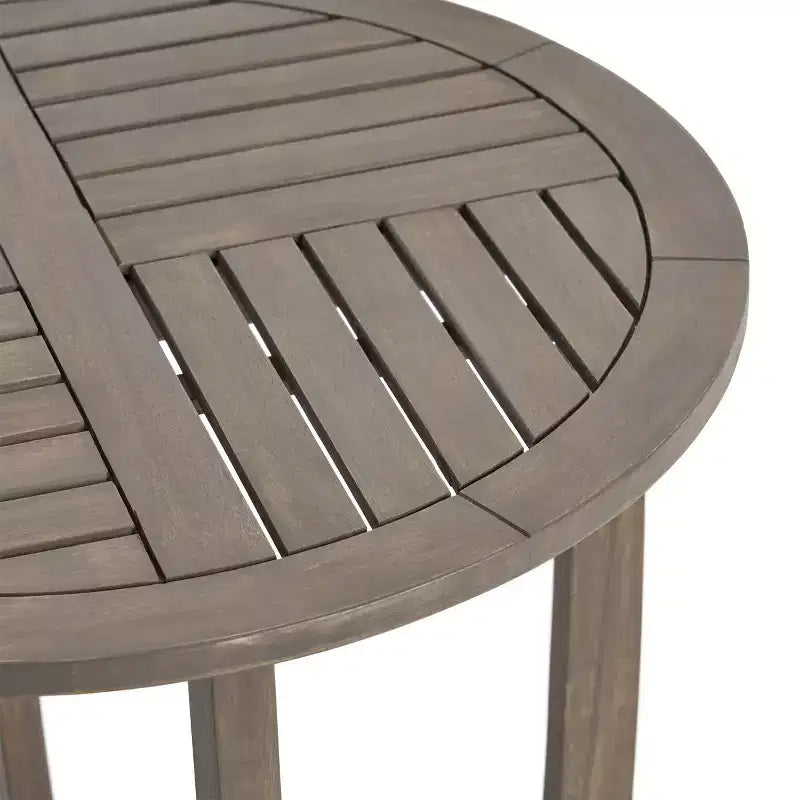 Christopher Knight Home Rahul Modern 3 Piece Acacia Patio Swivel Chairs with Rope Design and Bistro Table Set