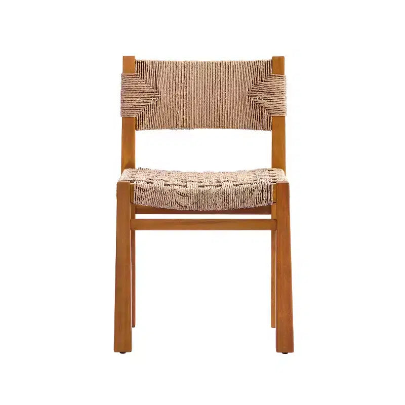 Christopher Knight Home Fra Farmhouse 5 Piece Acacia Wood Dining Set with Wicker and Slatted Design