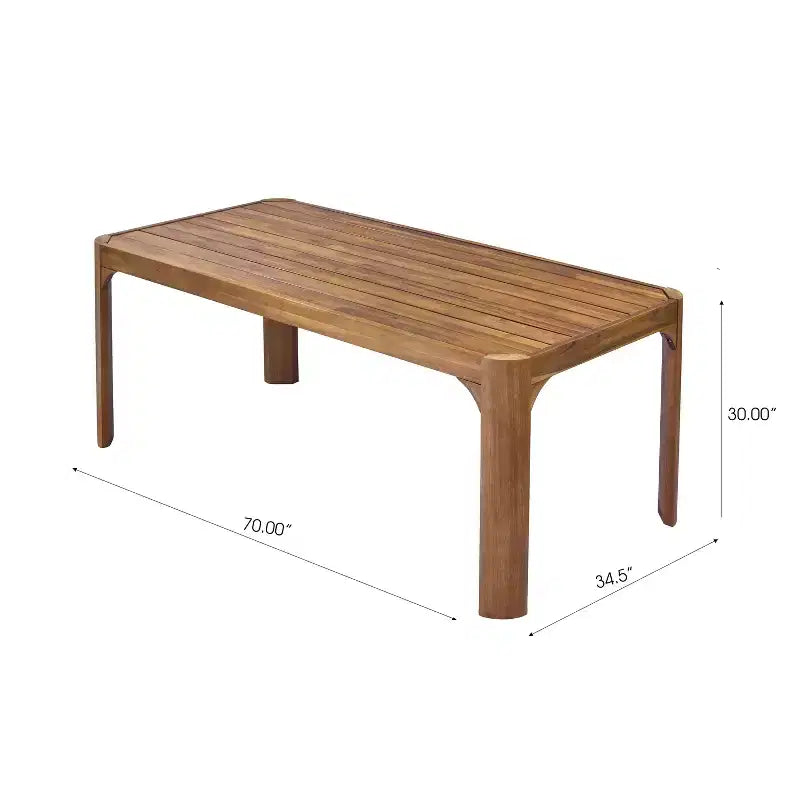 Christopher Knight Home Yasmin Modern 6 Piece Acacia Patio Dining Set with Wicker and Slatted Design