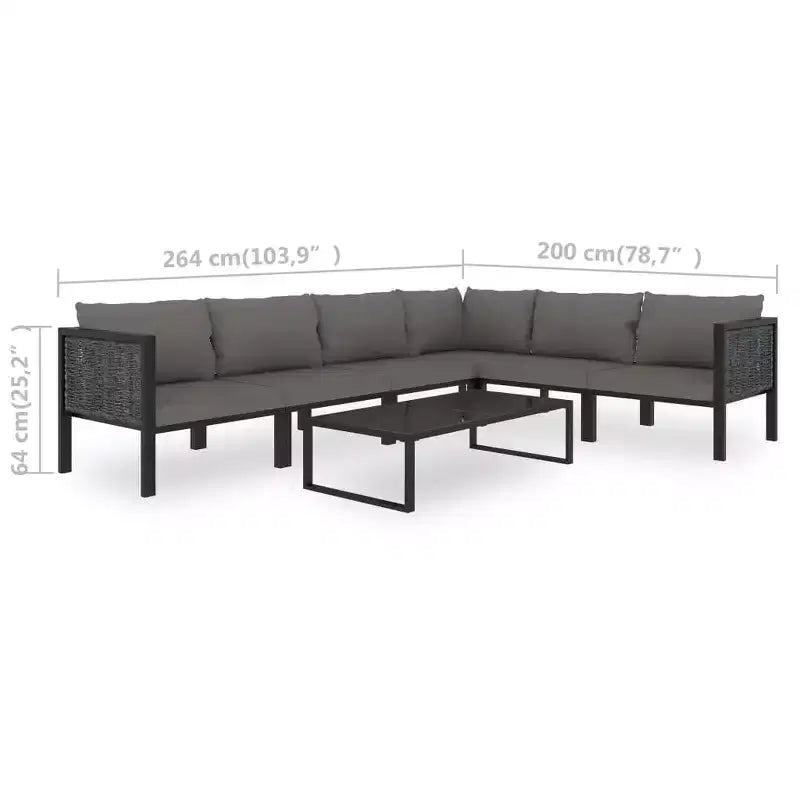 vidaXL Garden Lounge Set Anthracite
