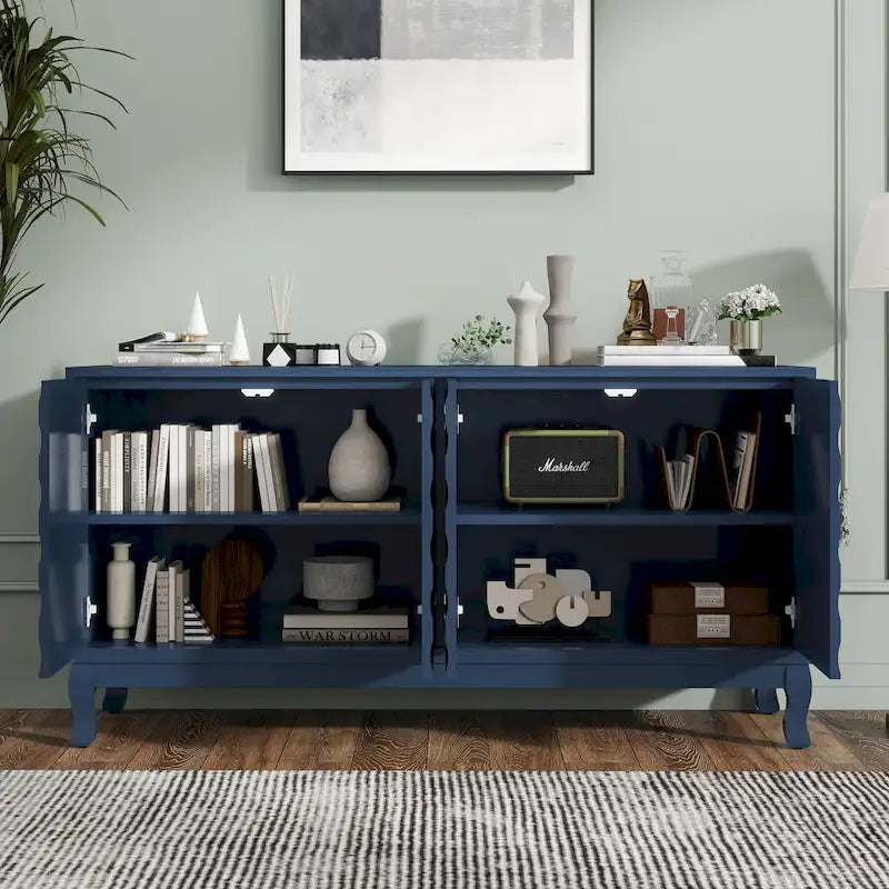 Élégant buffet avec rainure arquée pour le salon