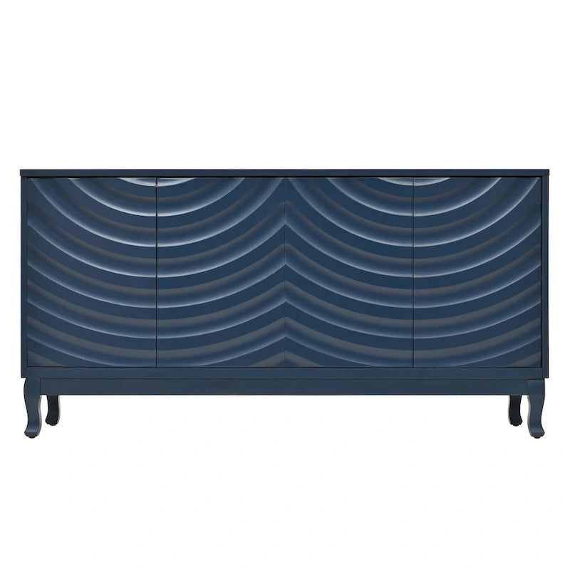 Élégant buffet avec rainure arquée pour le salon