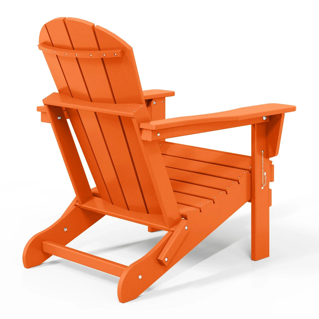 Polytrends Laguna Fade Resistant All Weather Outdoor Patio Folding Adirondack Chair