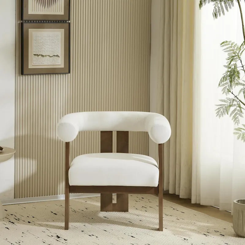 Fauteuil d'appoint Gilbert moderne à accoudoirs ronds par Christopher Knight Home