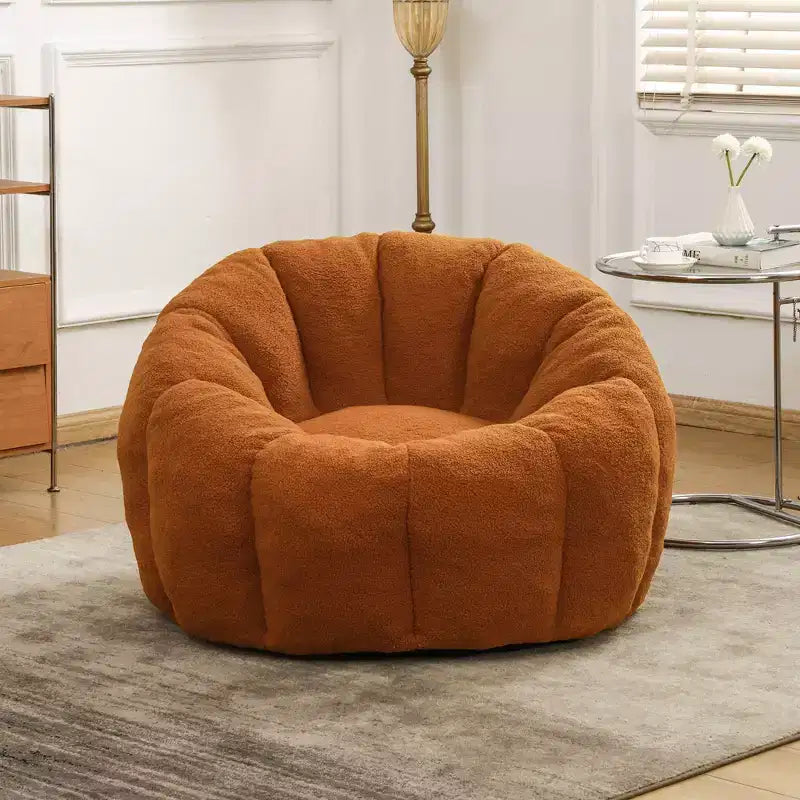 Fauteuil poire avec accoudoirs, rembourrage en mousse haute densité, fauteuil de salon paresseux pour adultes, salon