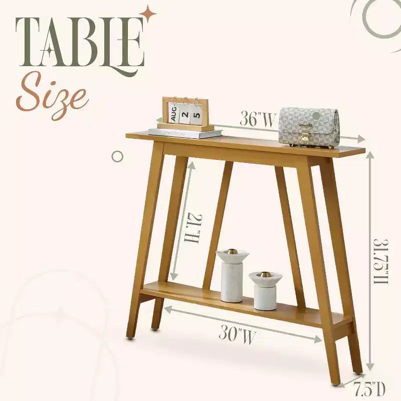 Kings Brand Furniture – Console étroite avec étagère de rangement pour couloir, entrée, vestibule, salon
