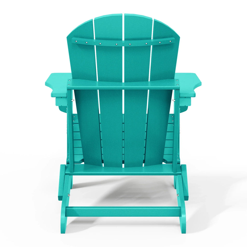 Polytrends Laguna Fade Resistant All Weather Outdoor Patio Folding Adirondack Chair