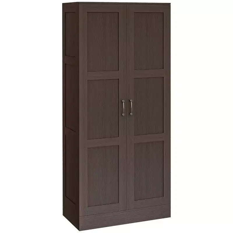 HOMCOM Armoire de rangement moderne de 180 cm avec étagères pour chambre à coucher, salon ou couloir