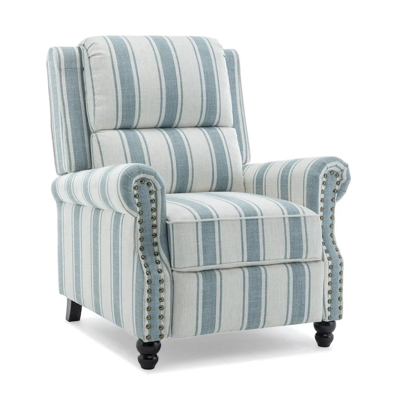Lot de 2 fauteuils inclinables modernes à assise rembourrée en cuir PU/tissu
