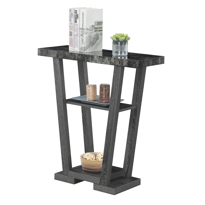 Table console Newport V avec étagères de Convenience Concepts
