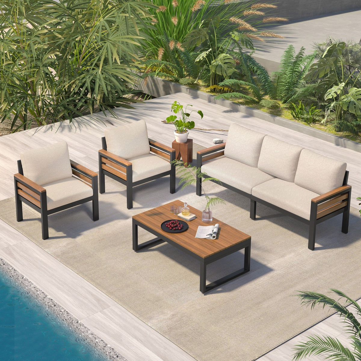 4-Piece Outdoor Furniture Sofa Set