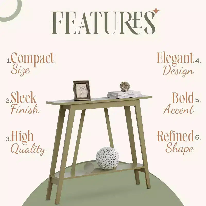 Kings Brand Furniture – Console étroite avec étagère de rangement pour couloir, entrée, vestibule, salon