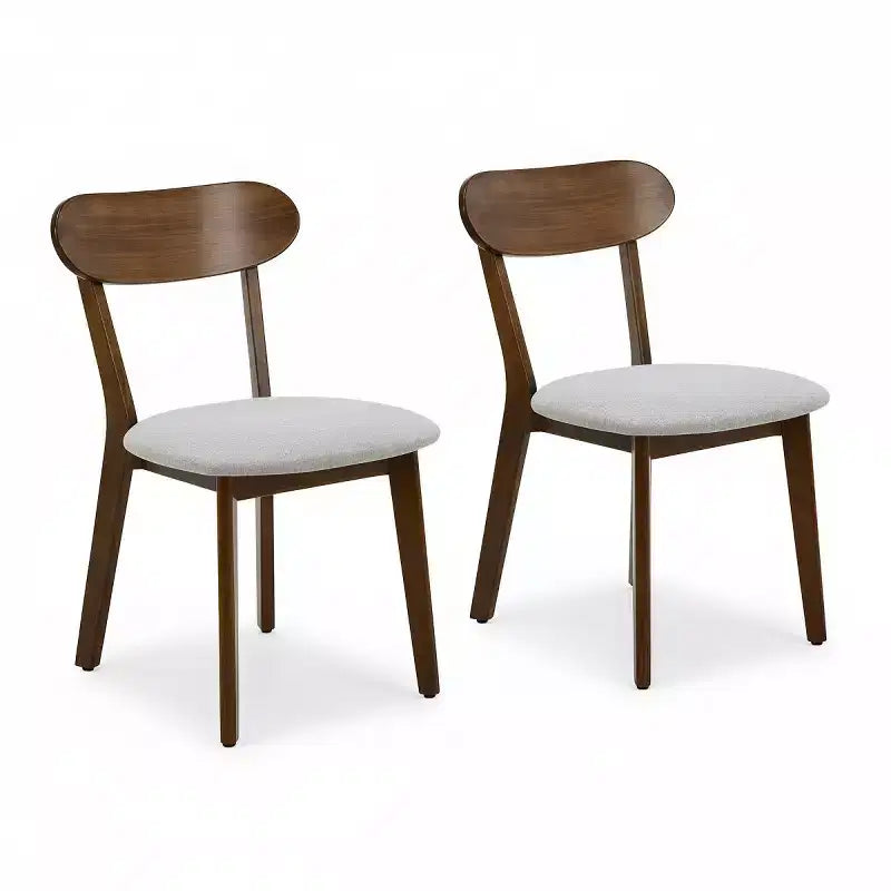 Chaises de salle à manger en bois massif de style moderne du milieu du siècle, lot de 2, pour salle à manger, restaurant ou salon - Panipeachy