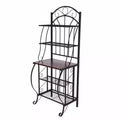 Étagère de cuisine Valencia Metal/Noir - Boraam Industries : Style scandinave, 5 étagères, Finition poudrée