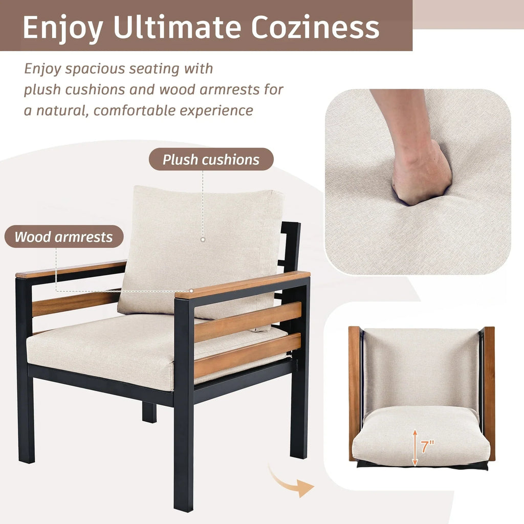 4-Piece Outdoor Furniture Sofa Set