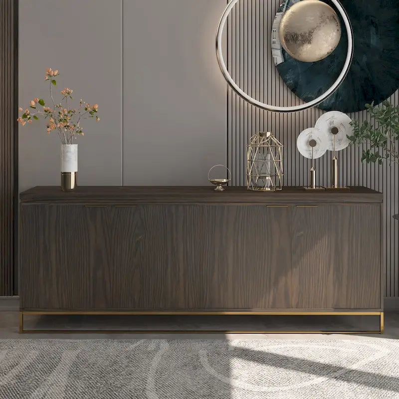 Meuble d'appoint Clihome Furniture en bois à 4 portes