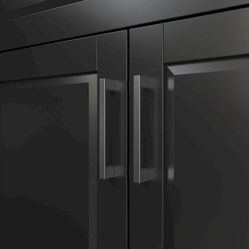 Efficient Corner Kitchen Cabinet L-Shape Kitchen Island: Ample Storage with Smooth - sliding Drawers,UV Countertop