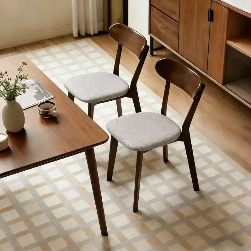 Chaises de salle à manger en bois massif de style moderne du milieu du siècle, lot de 2, pour salle à manger, restaurant ou salon - Panipeachy