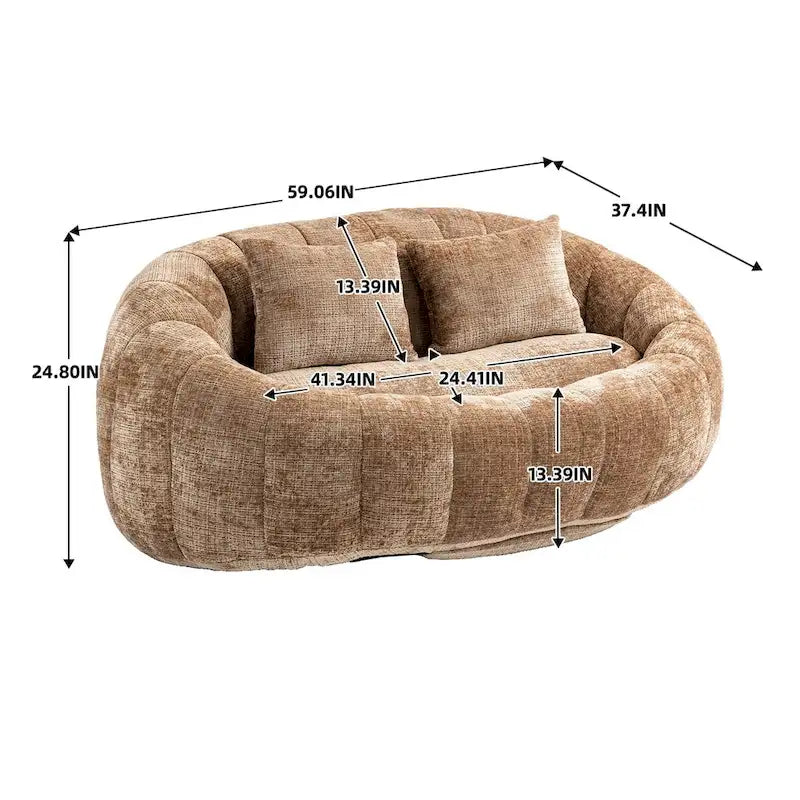 Chenille Bean Bag Chair Lazy Sofa