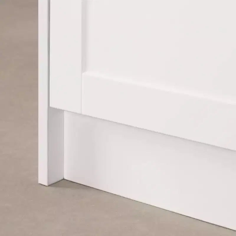 Îlot de cuisine à 6 tiroirs – style maison de campagne, blanc et érable muscade, 47,25 po l
