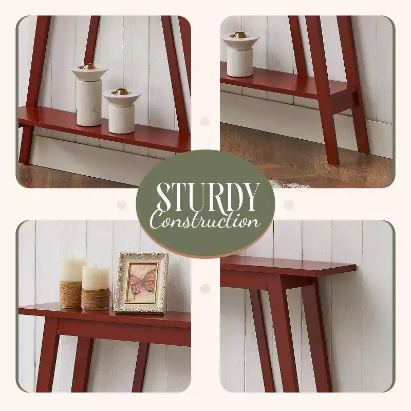 Kings Brand Furniture – Console étroite avec étagère de rangement pour couloir, entrée, vestibule, salon